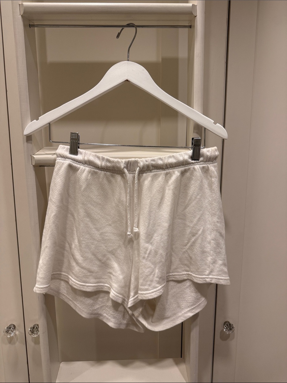 perfectwhitetee Layla White French Terry Sweat Shorts S
